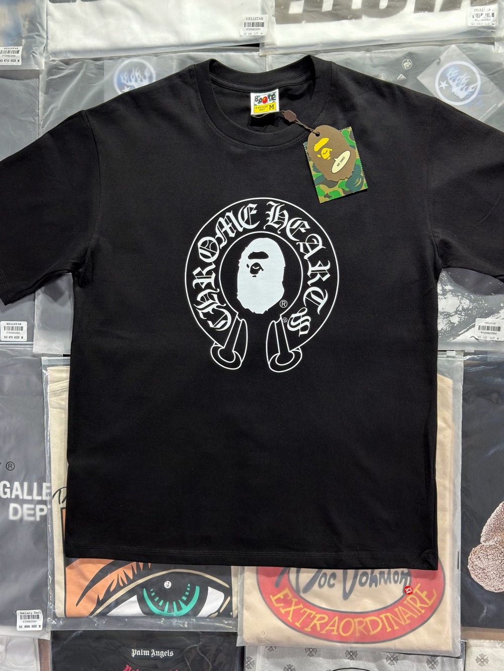 BAPE x Chrome Hearts T-shirt ‘Black’ - Picture 2 of 9